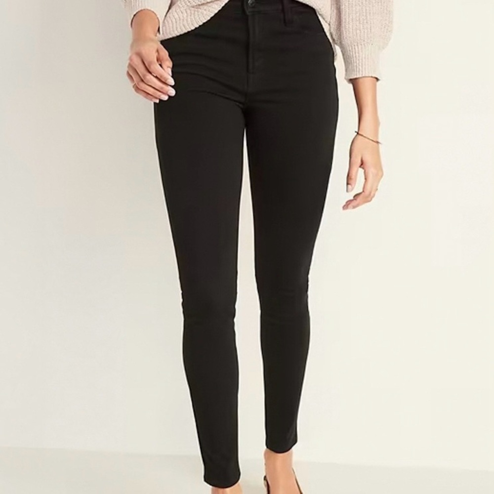 High-Waisted Rockstar 24/7 Sculpt Super Skinny Black Jeans